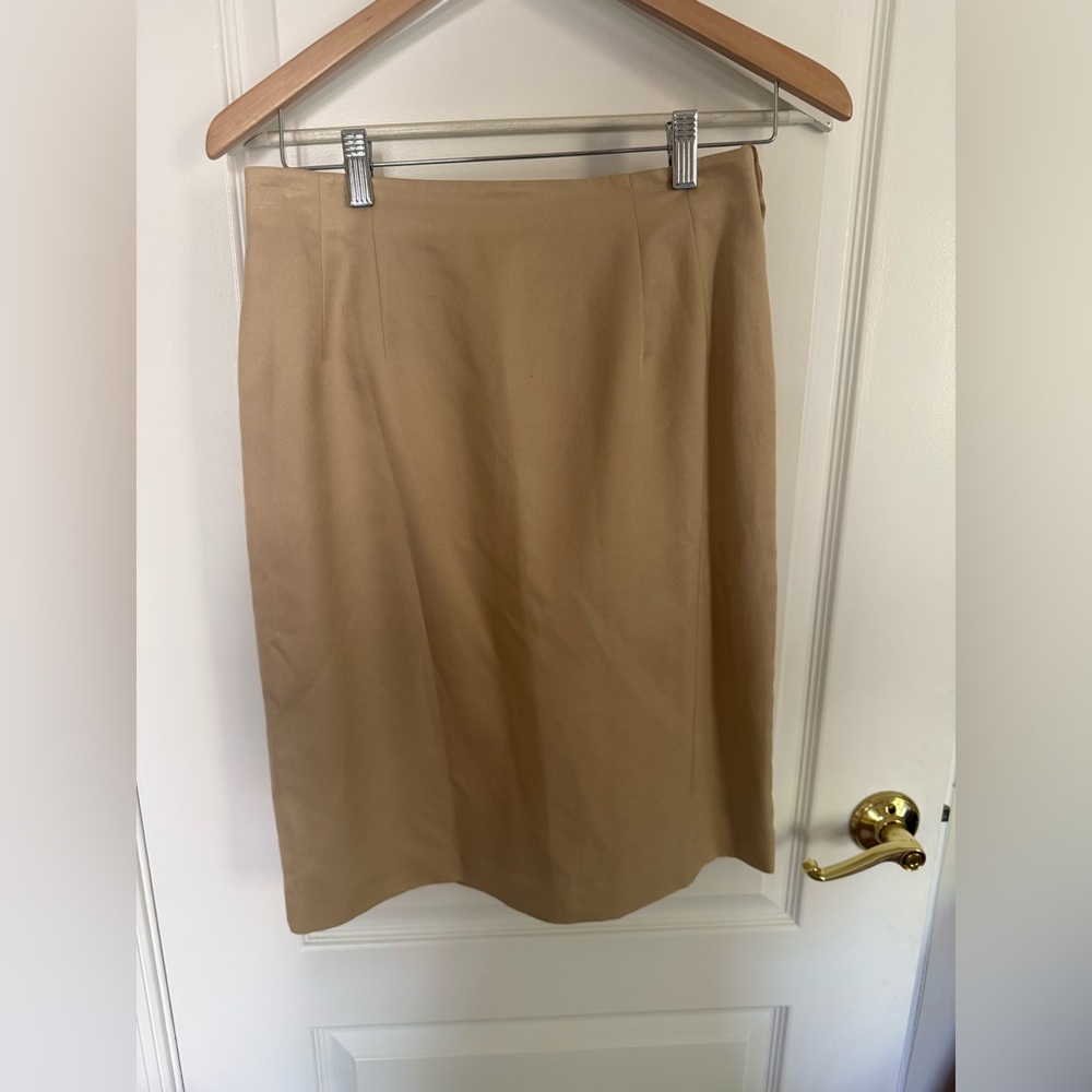 Tan Talbots skirt suit set